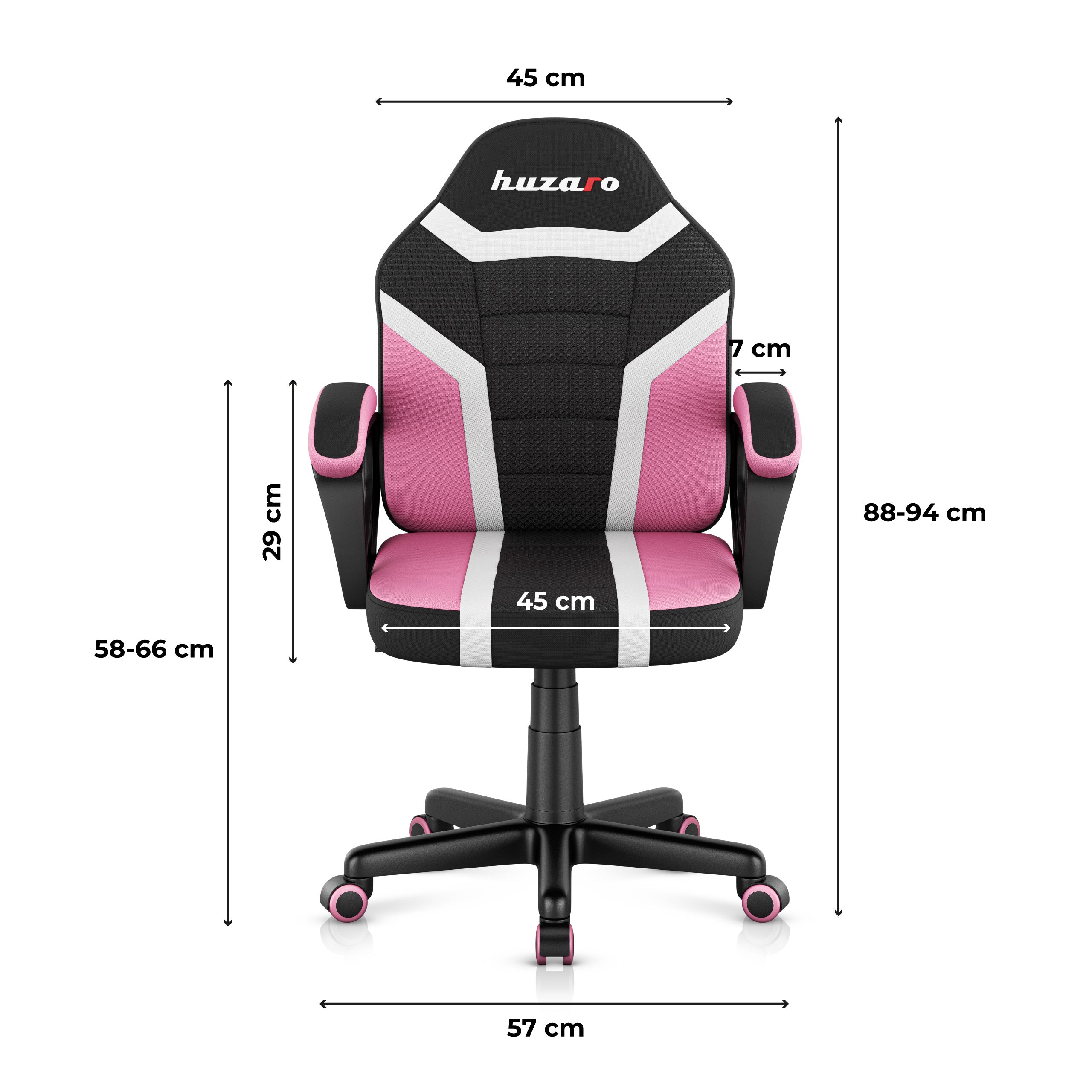 HUZARO RANGER 1.0 Pink Mesh gamingstoel voor kinderen