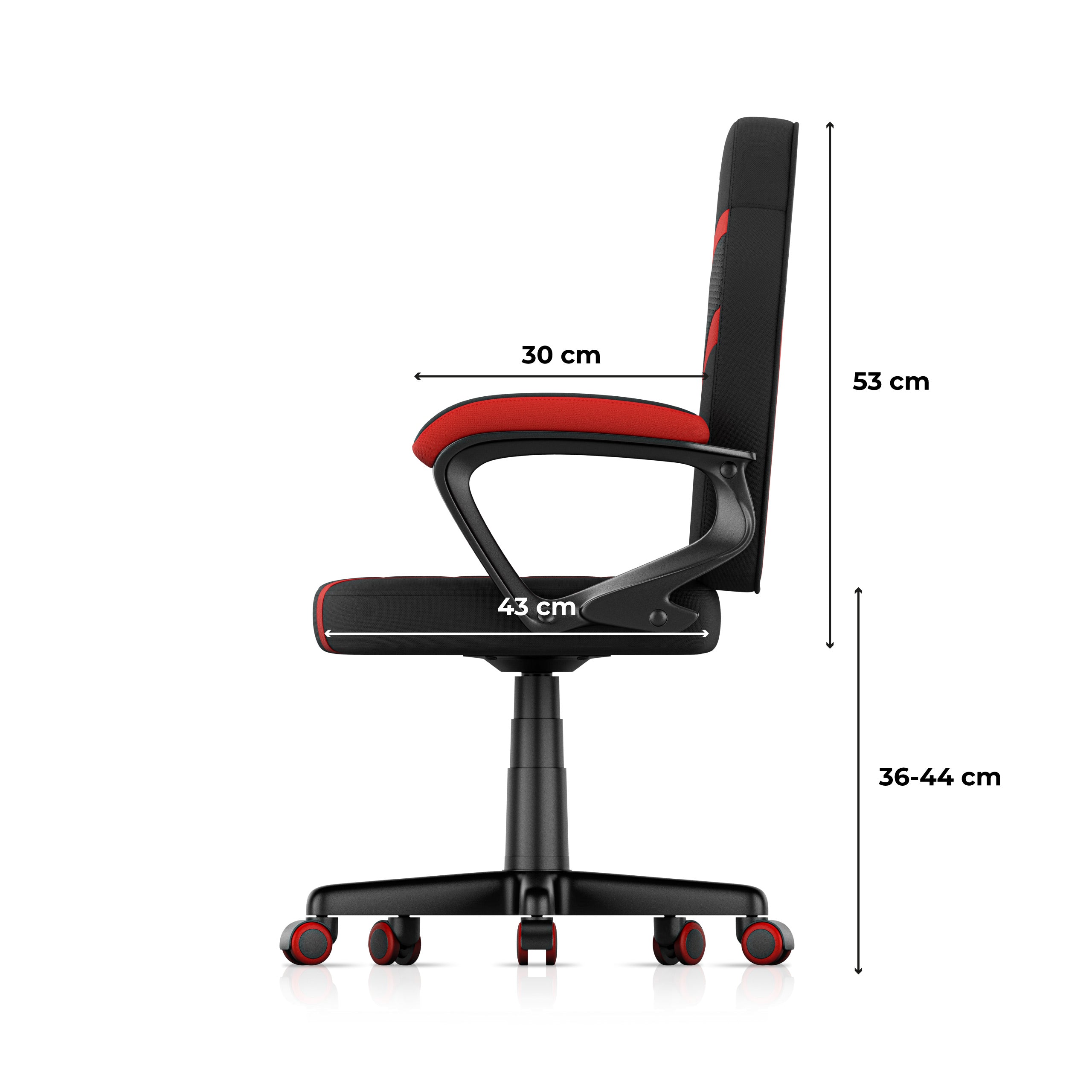 HUZARO RANGER 1.0 Red Mesh gamingstoel voor kinderen