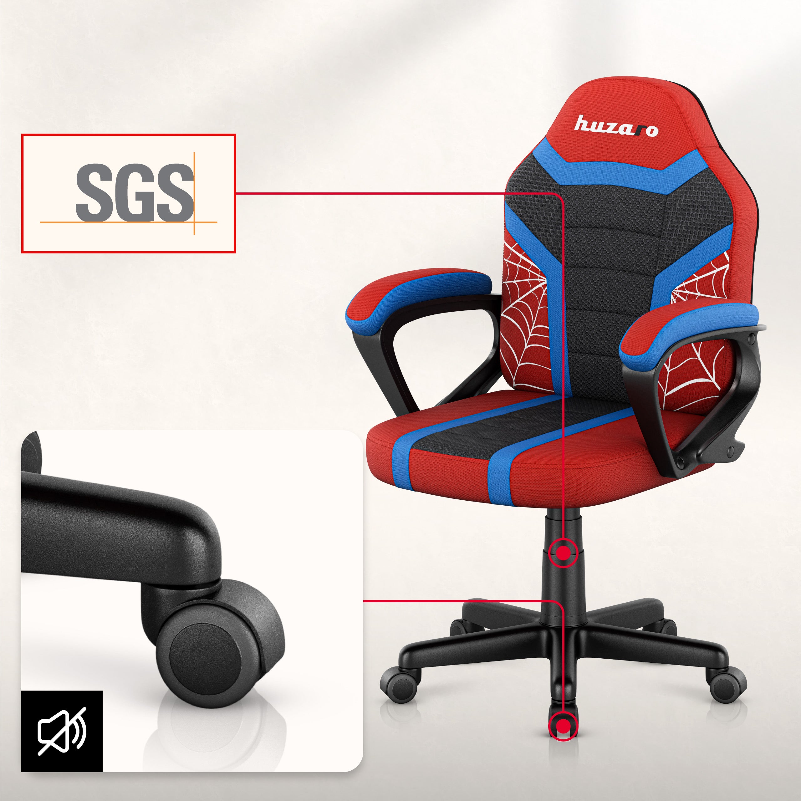 Huzaro Ranger 1.0 Spider Mesh gamingstoel voor kinderen