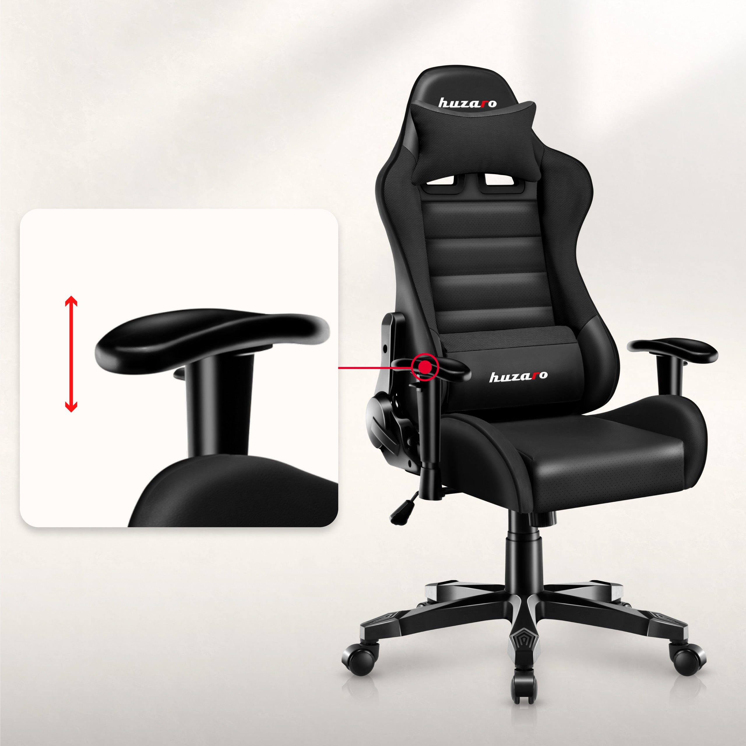 Huzaro RANGER 6.0 Black gamingstoel voor kinderen