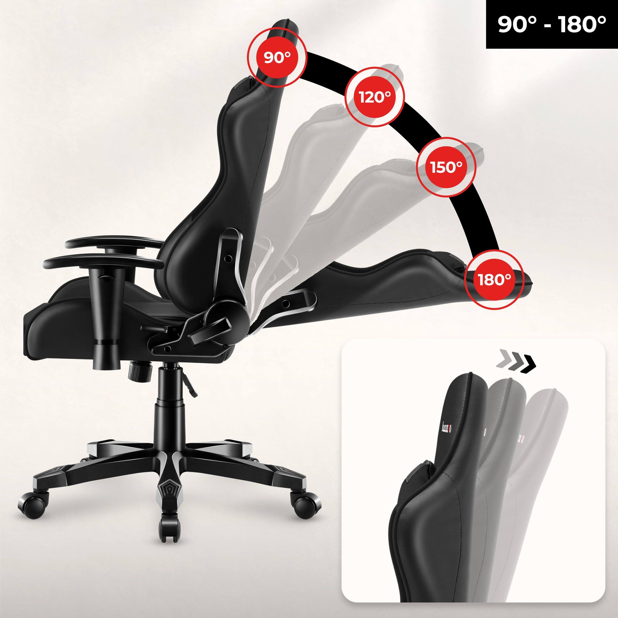 Huzaro RANGER 6.0 Black gamingstoel voor kinderen