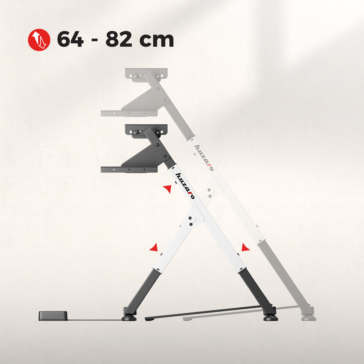 Inklapbaar sim racing frame Huzaro Speed 2.5 White