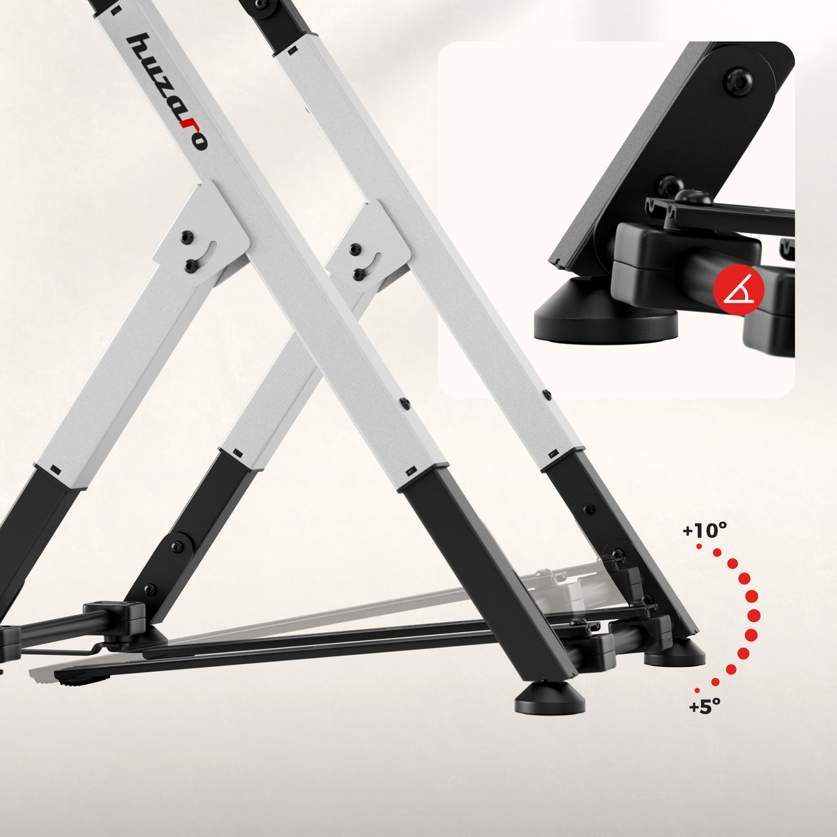 Inklapbaar sim racing frame Huzaro Speed 2.5 White