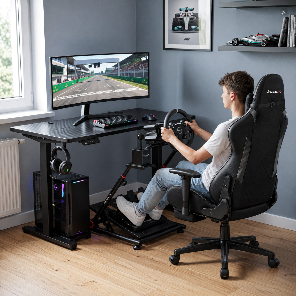 Stuurhouder HUZARO SPEED 3.0 voor simracen