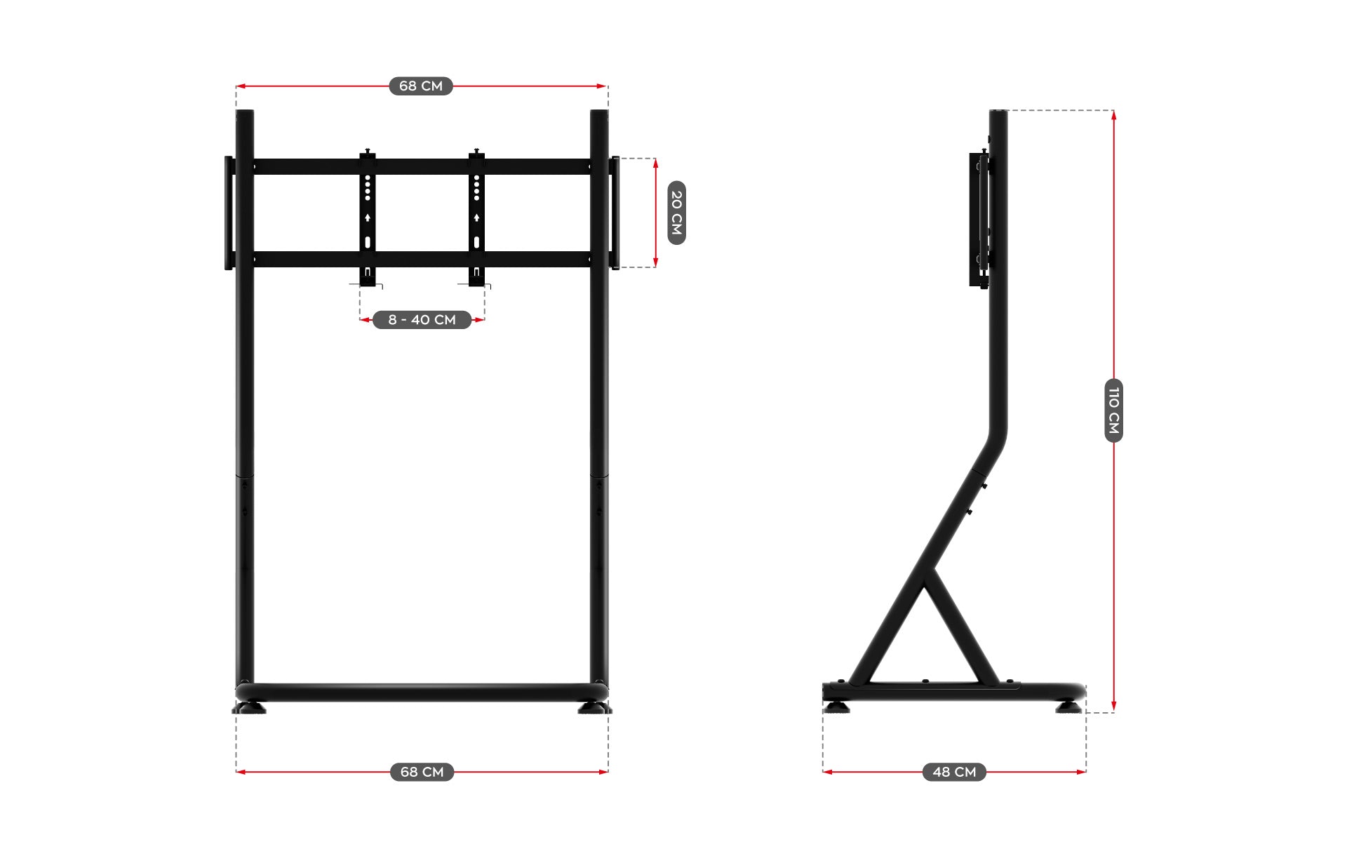 Huzaro Speed 9.1 sim-racing tv-standaard