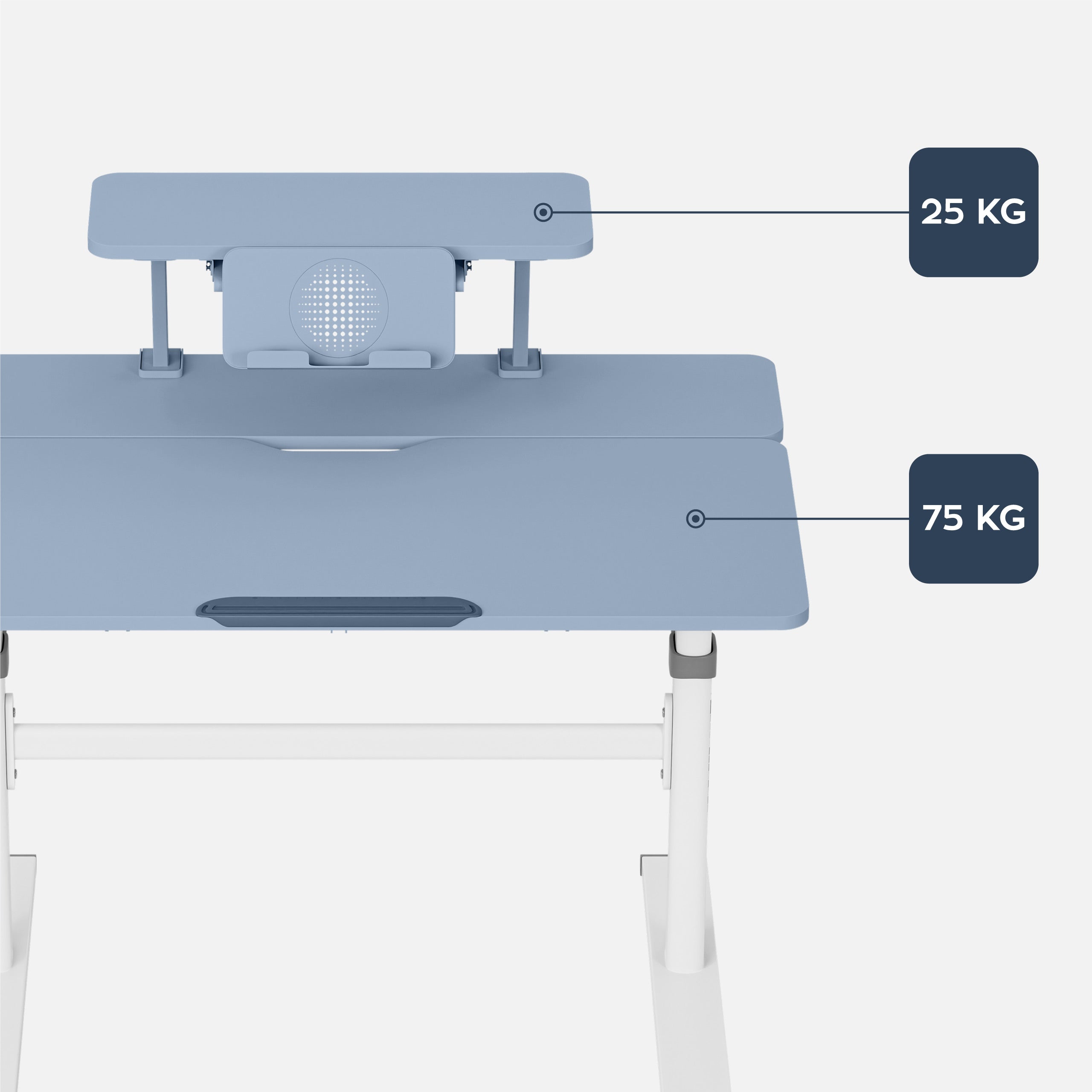 Verstelbaar kinderbureau Mark Adler Study 3.7 Grey 90 cm