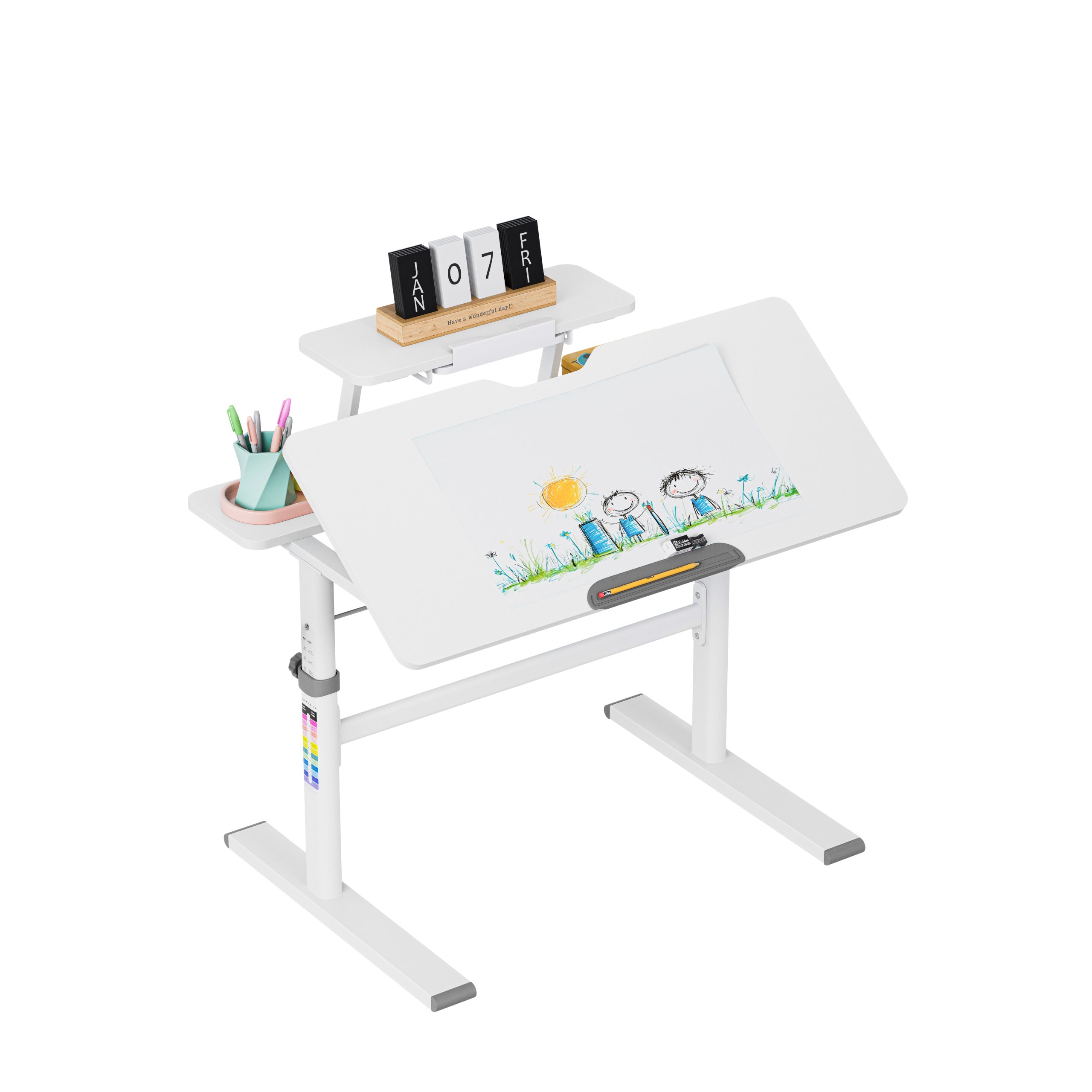Verstelbaar kinderbureau Mark Adler Study 3.7 Grey 90 cm