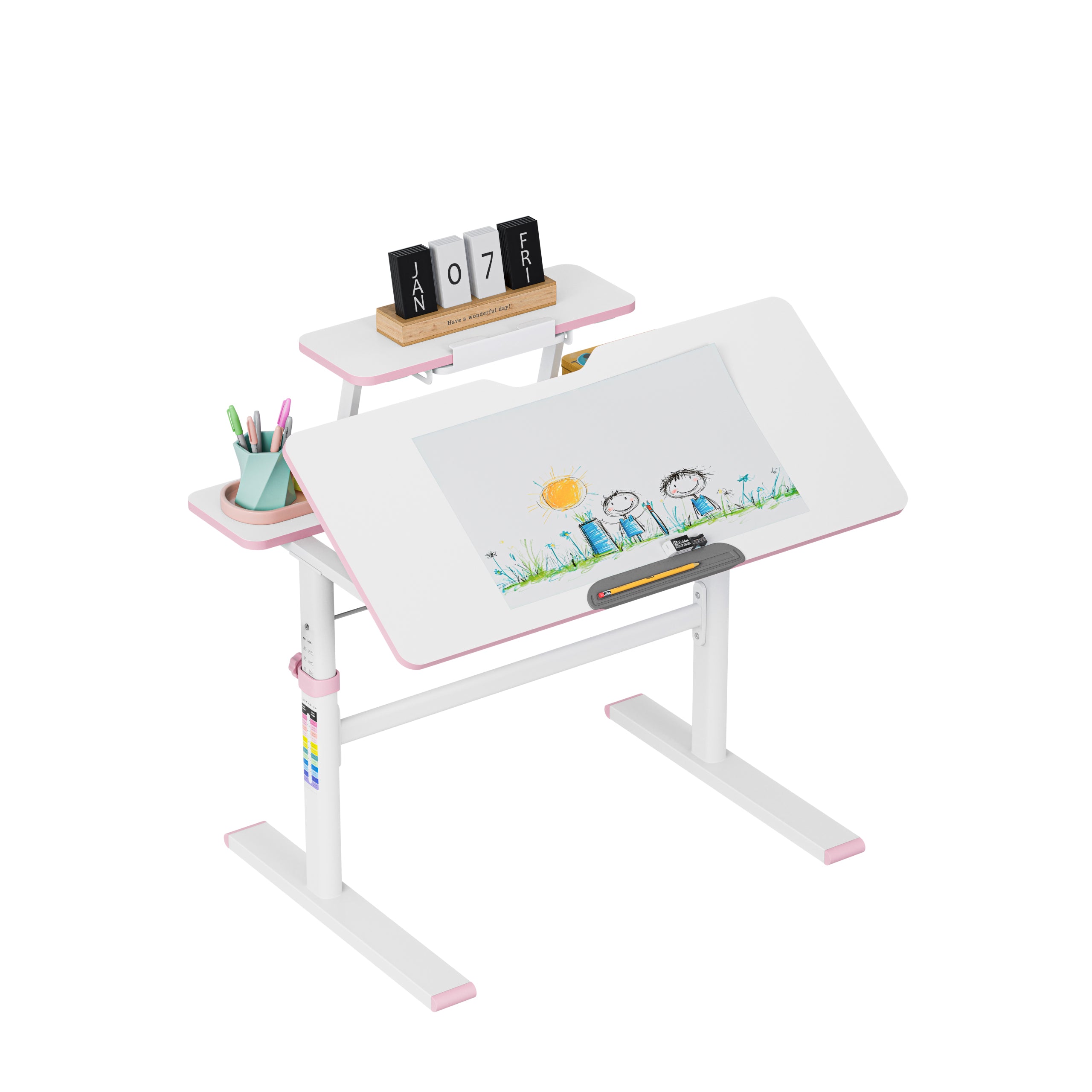 Mark Adler Study 3.7 Pink verstelbaar kinder bureau, 90 cm
