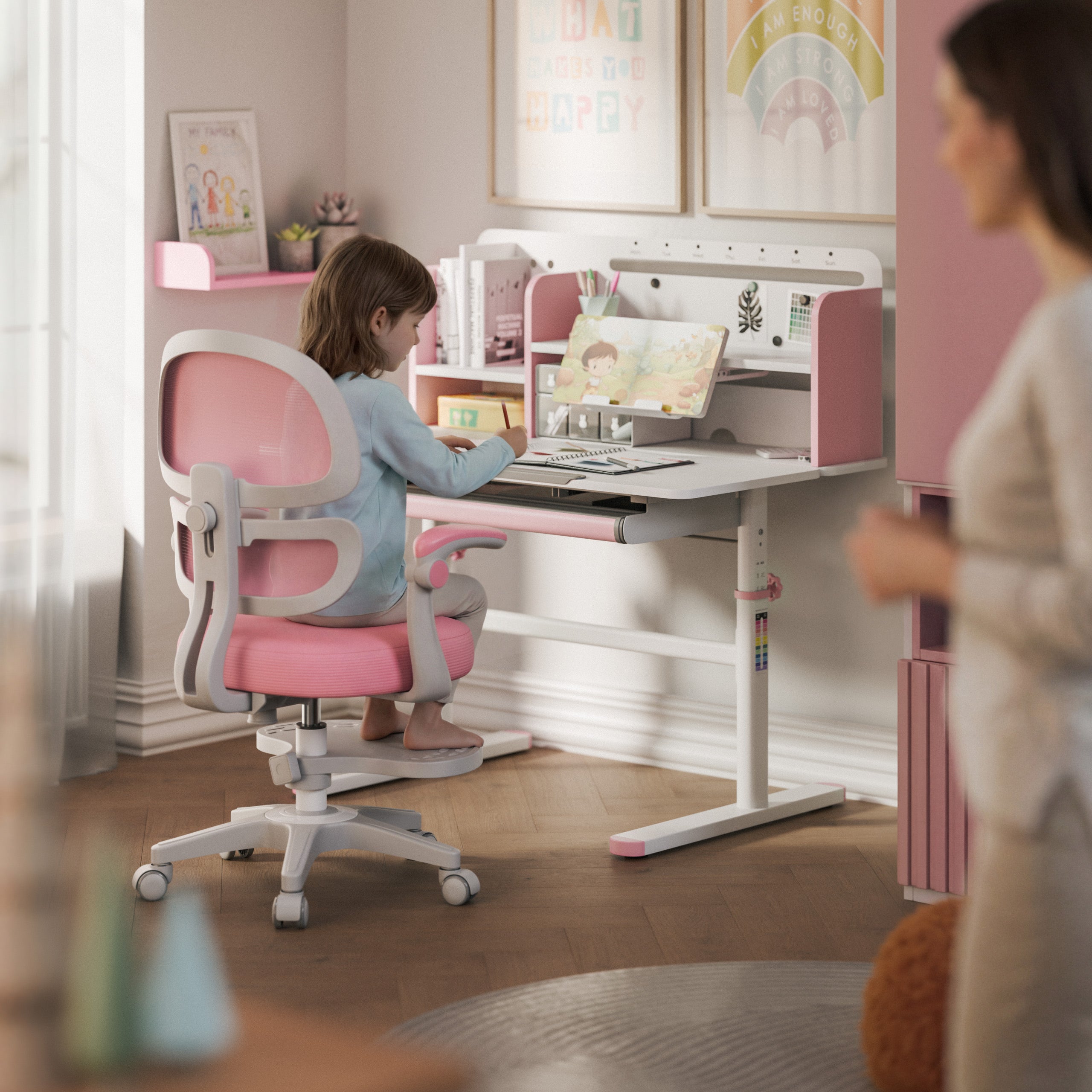 Kinderbureau Mark Adler Study 5.7 Pink 100 cm