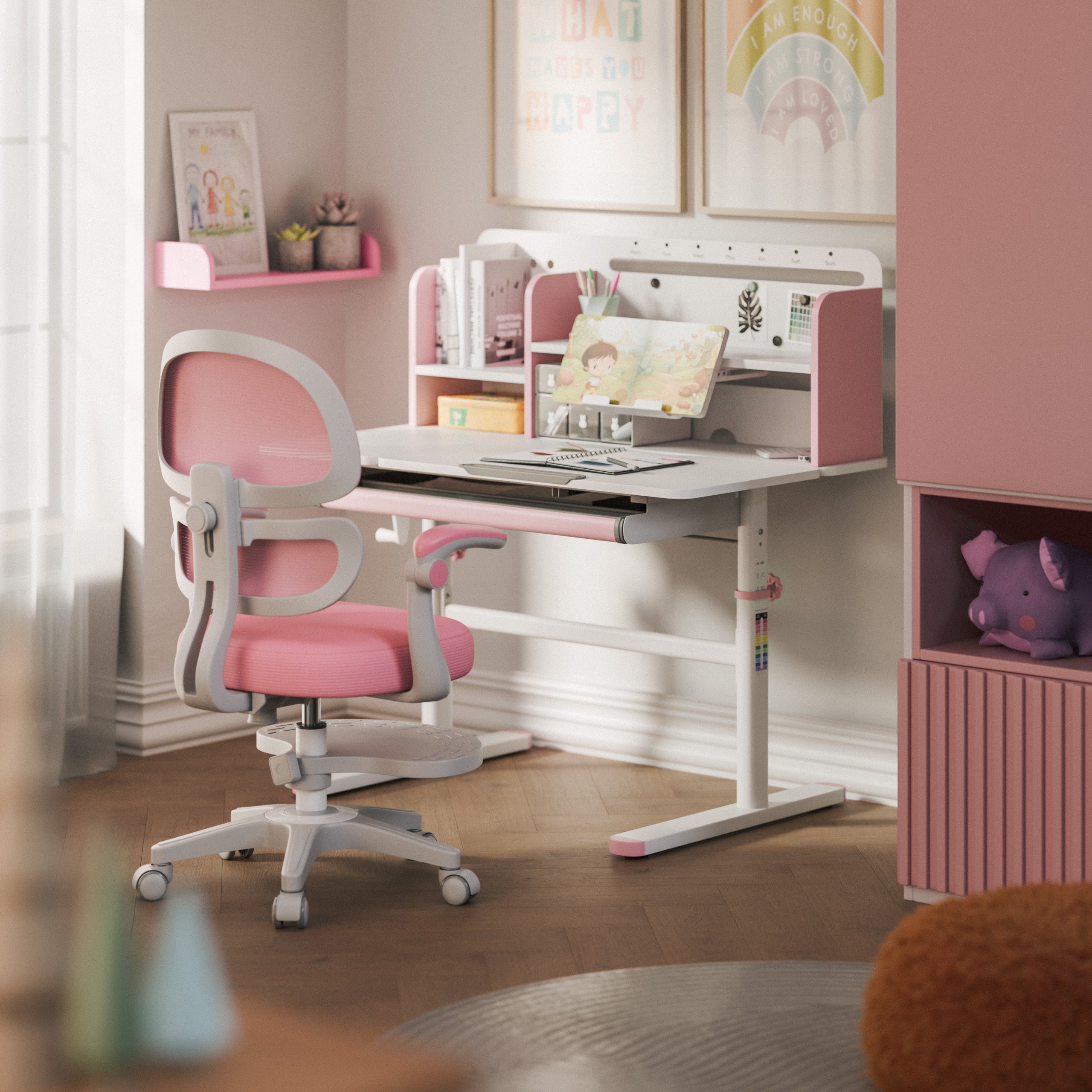 Kinderbureau Mark Adler Study 5.7 Pink 100 cm