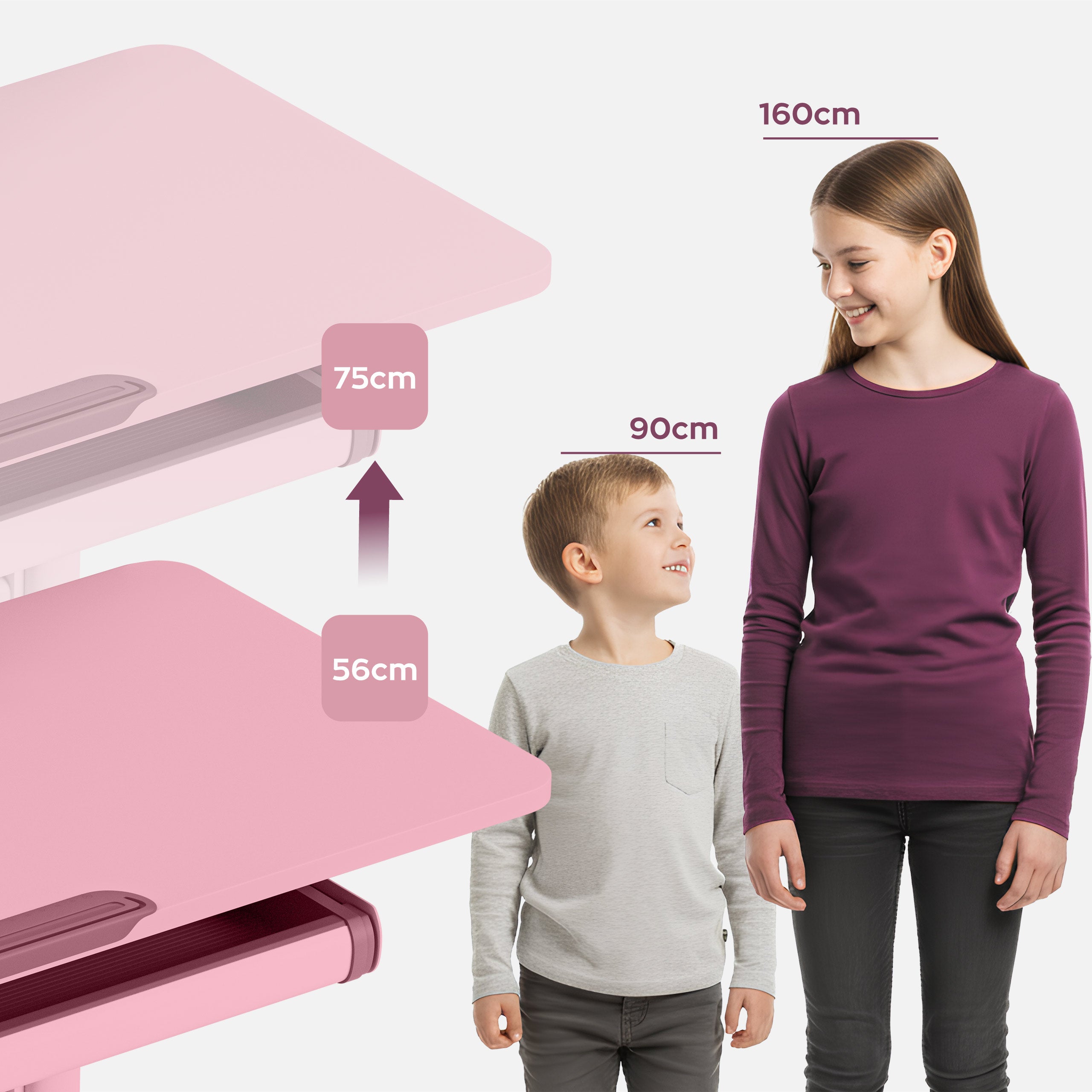 Kinderbureau Mark Adler Study 5.7 Pink 100 cm