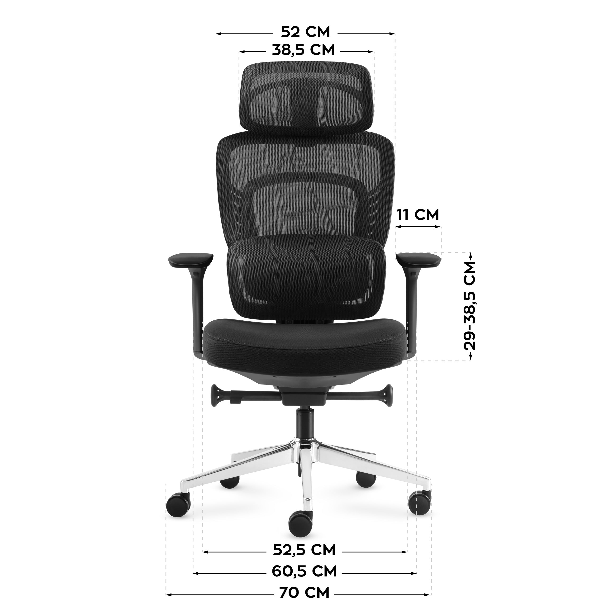 Mark Adler Visioner 6.1 Black bureaustoel met massagefunctie