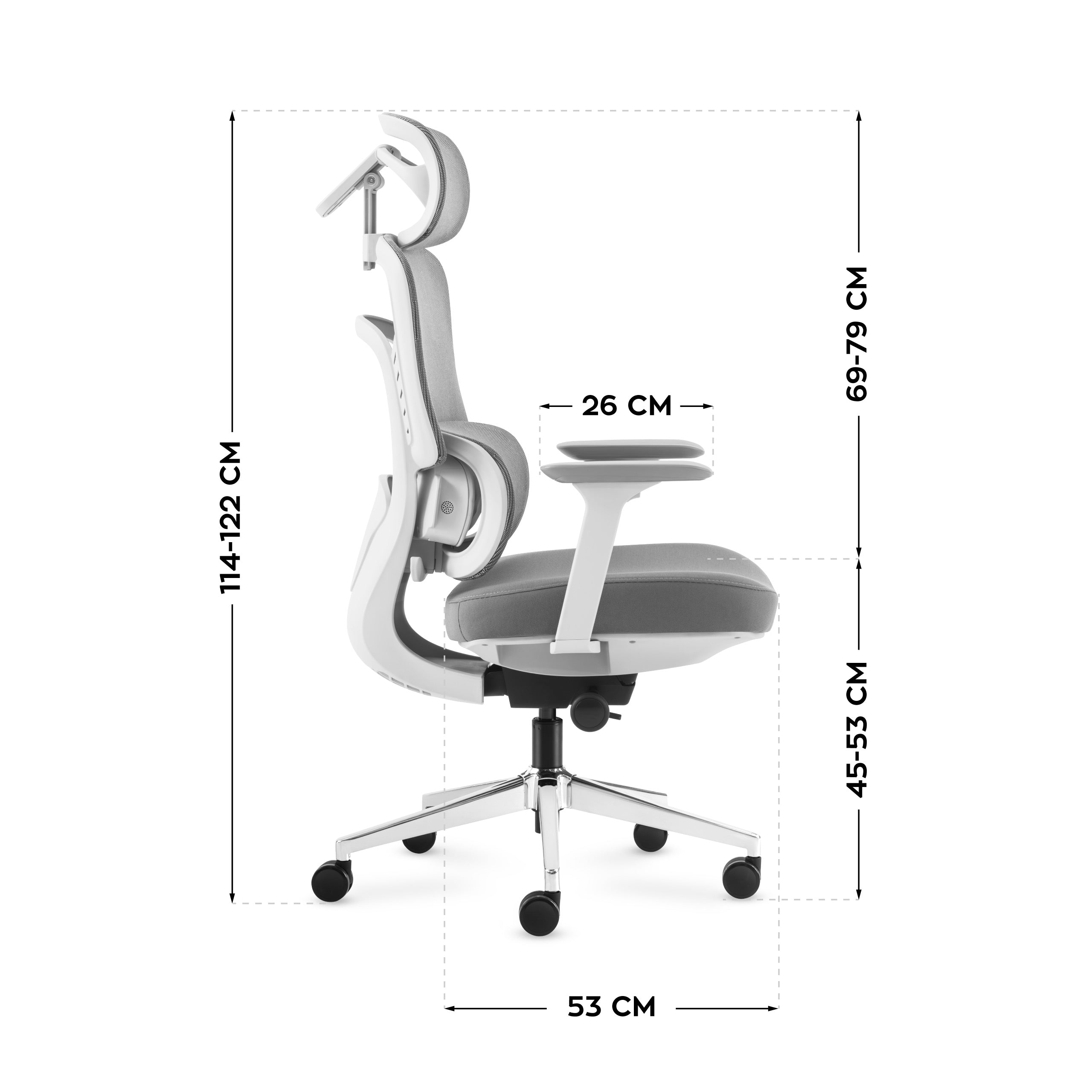 Mark Adler Visioner 6.1 Grey bureaustoel met massagefunctie