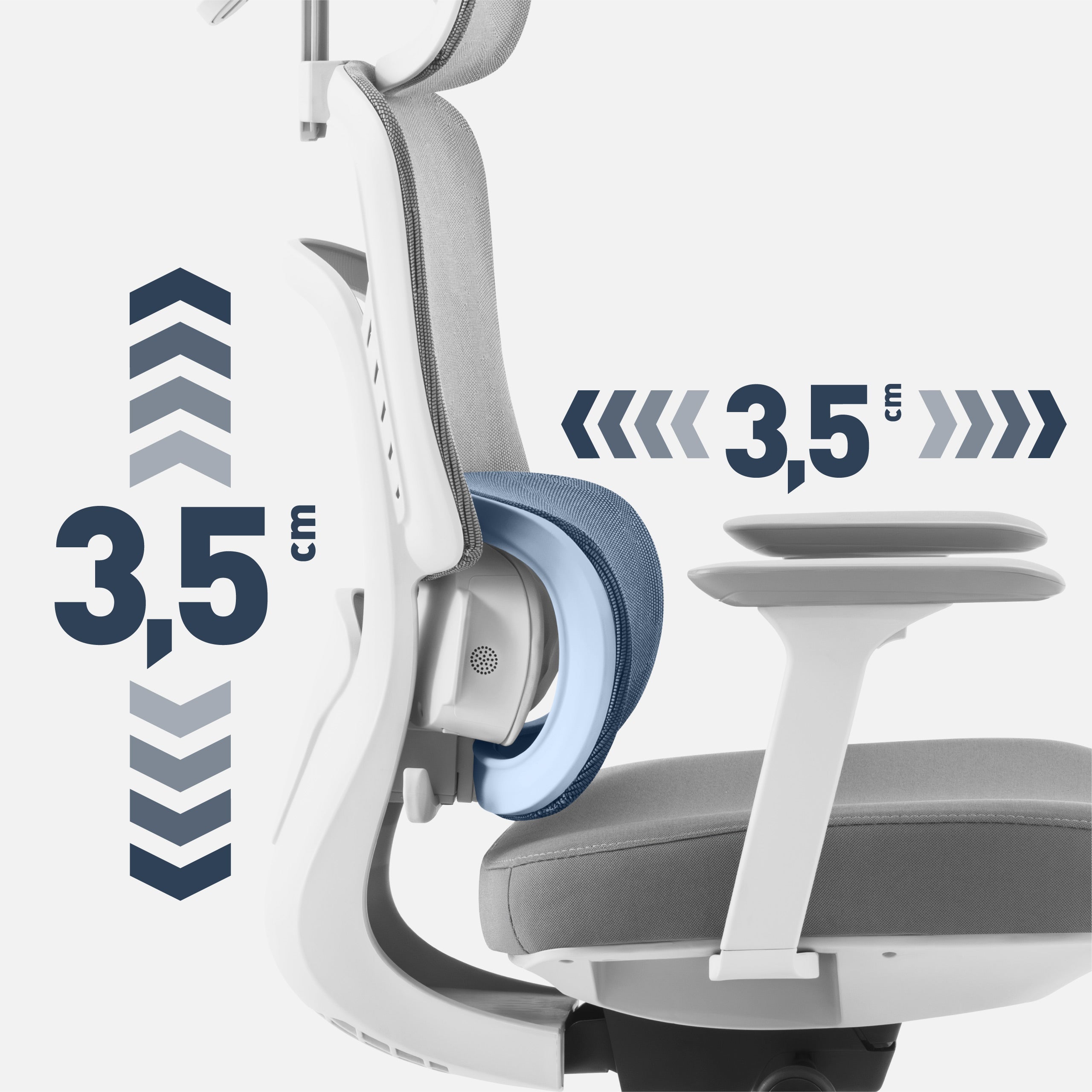 Mark Adler Visioner 6.1 Grey bureaustoel met massagefunctie