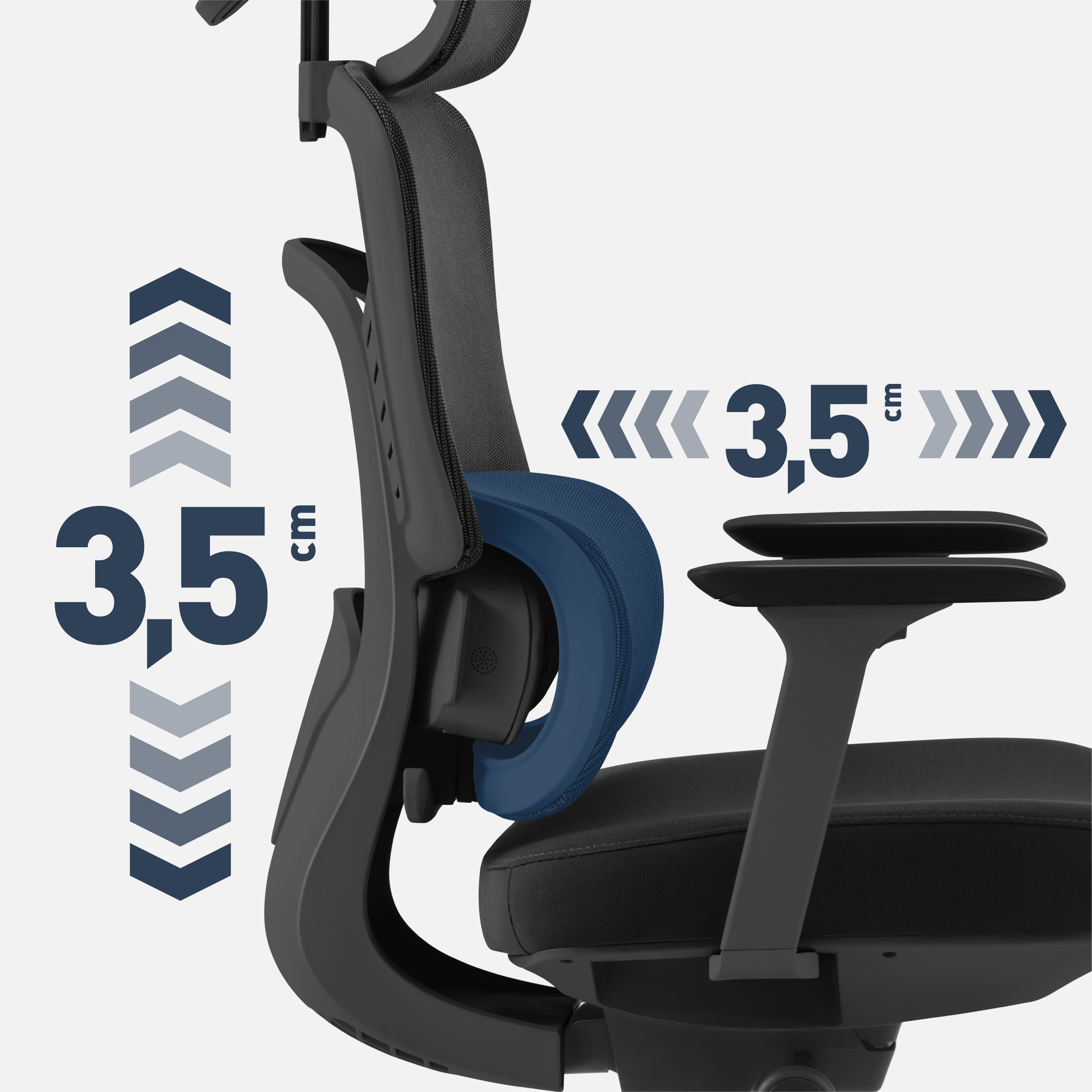 Mark Adler Visioner 6.1 Black bureaustoel met massagefunctie