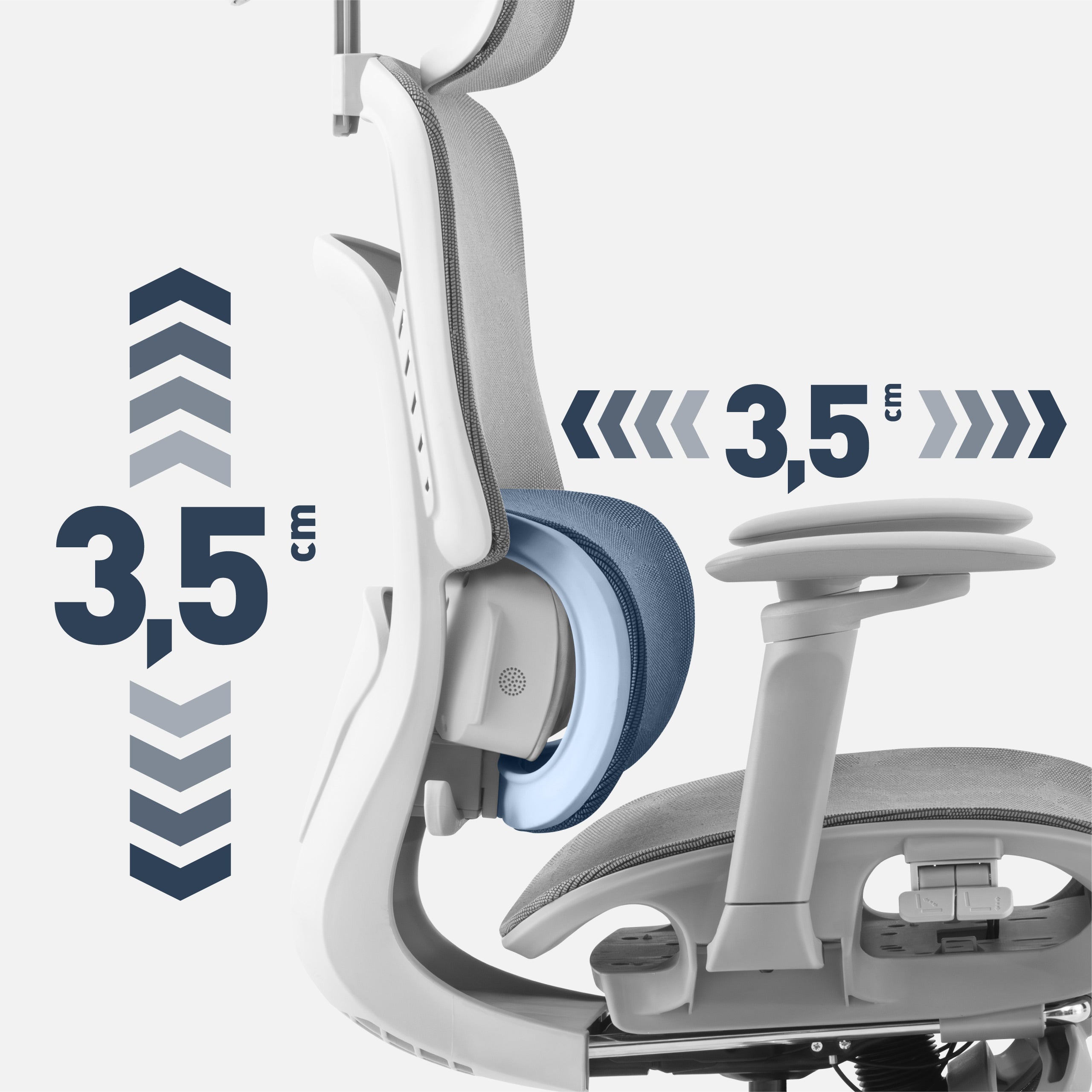 Mark Adler Visioner 8.3 Grey bureaustoel met massagefunctie